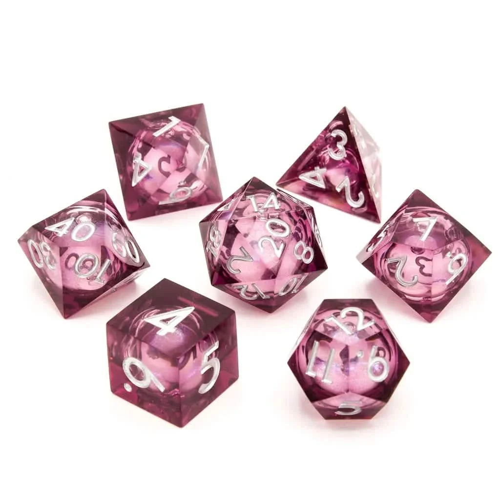 Moonbeam | Liquid Core Dice | Resin | 7 Piece Set