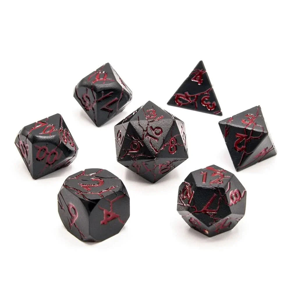 Bloodstone | Solid Metal Dice | 7 Piece Set