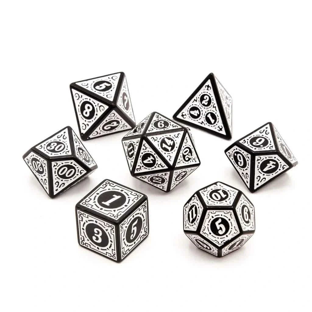 Runes of Twilight | Soft Edge Dice | Acrylic | 7 Piece Set