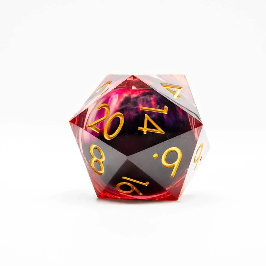 Eye of Fire | 50mm D20 | Oversized Liquid Core Dice | Single Dice