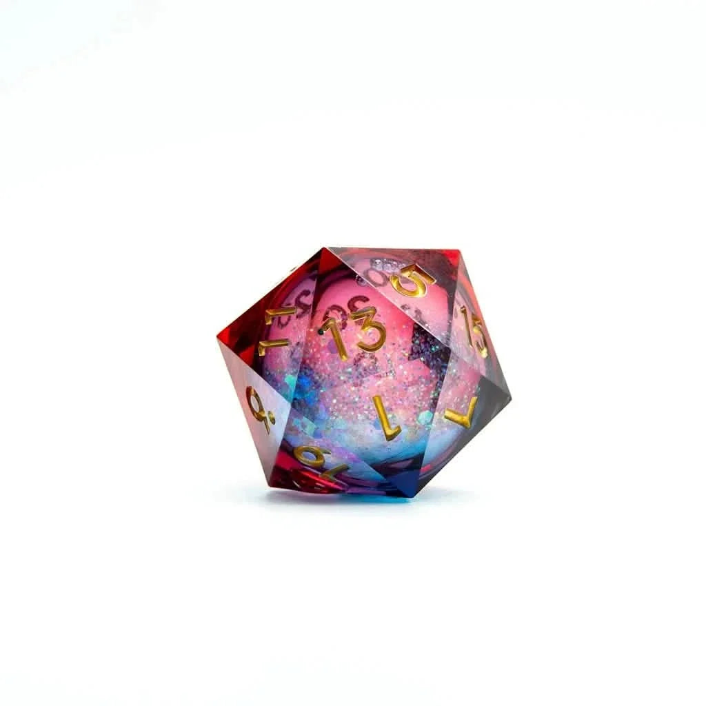 Dawnfire Spark | 33mm D20 | Oversized Liquid Core Dice | Single Dice