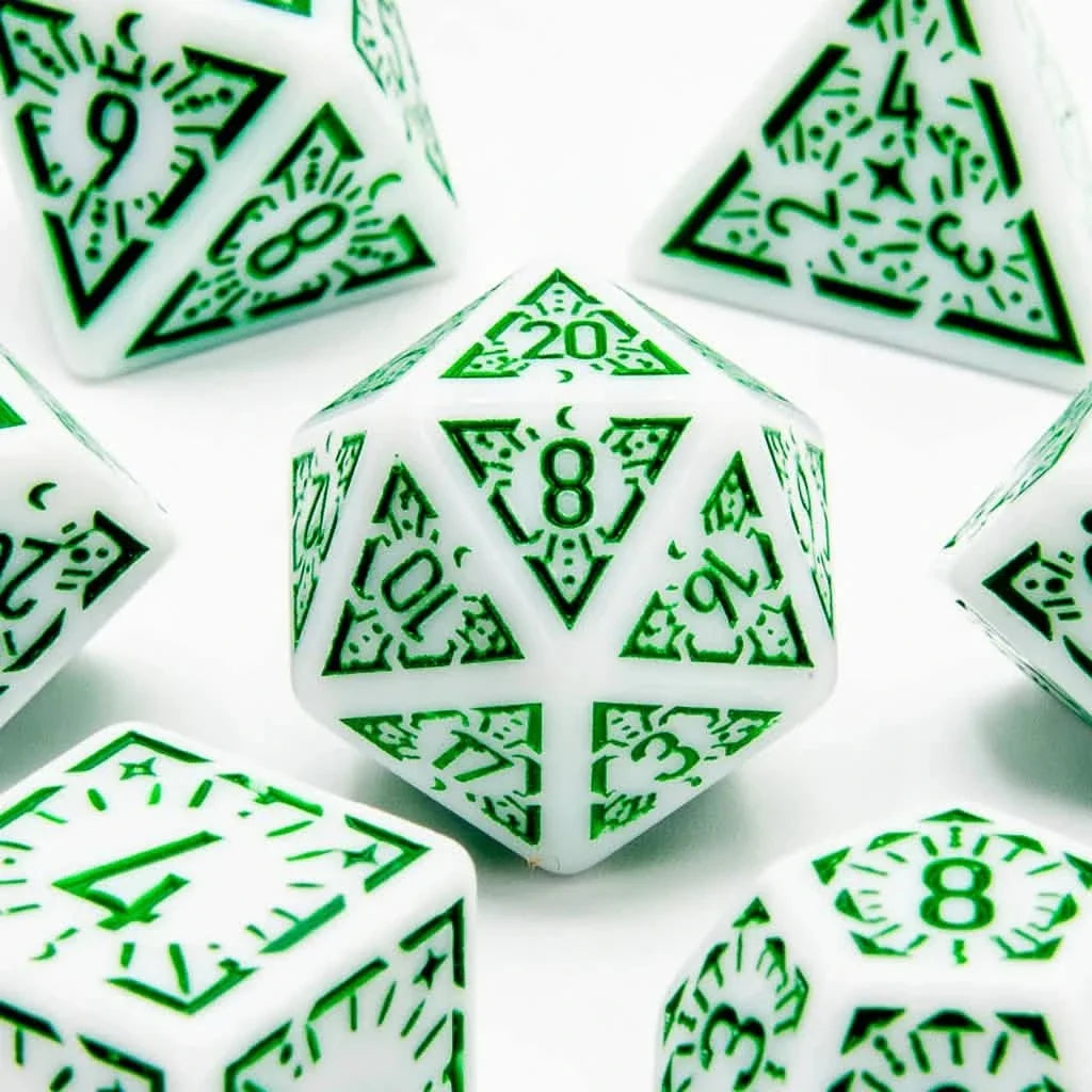 Arcane Burst | Soft Edge Dice | Acrylic | 7 Piece Set