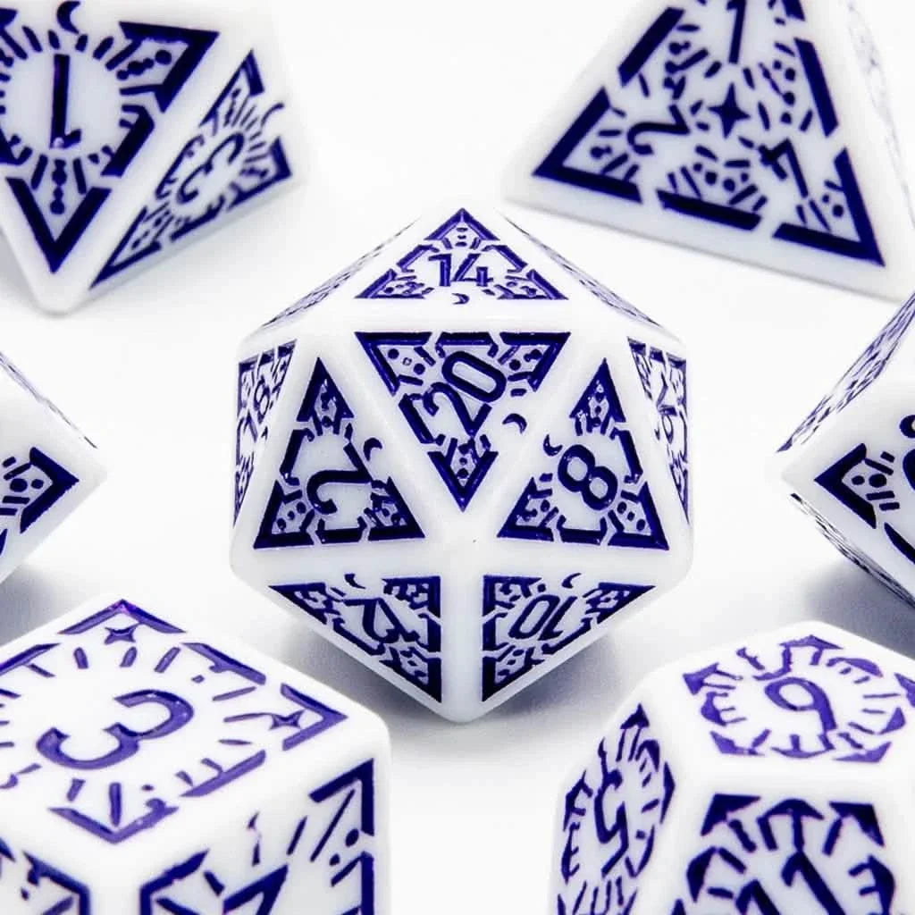 Arcane Twilight | Soft Edge Dice | Acrylic | 7 Piece Set