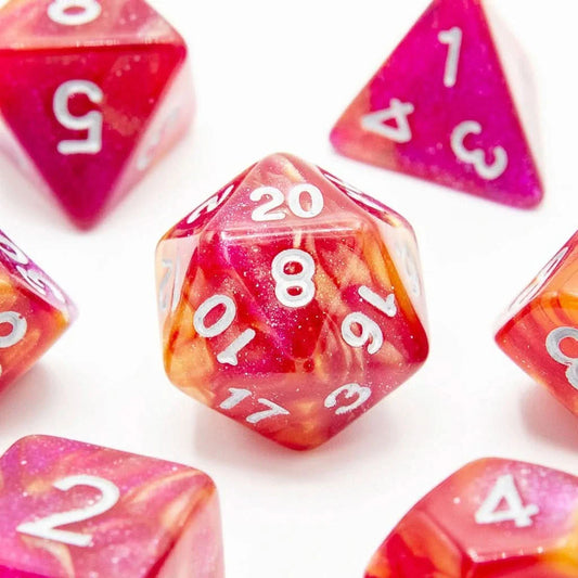 Sunset Candy | Acrylic Dice | 7 Piece Set