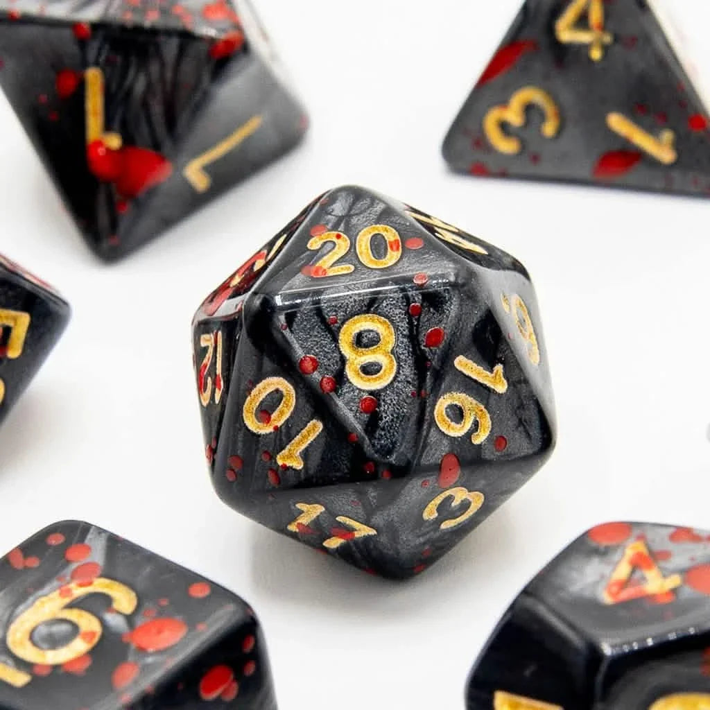 Bloodstained Relic | Soft Edge Dice | Acrylic | 7 Piece Set