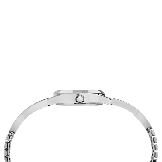 Timex Women's Silver Stainless Steel Watch, Silver Dial | Tw2r98700