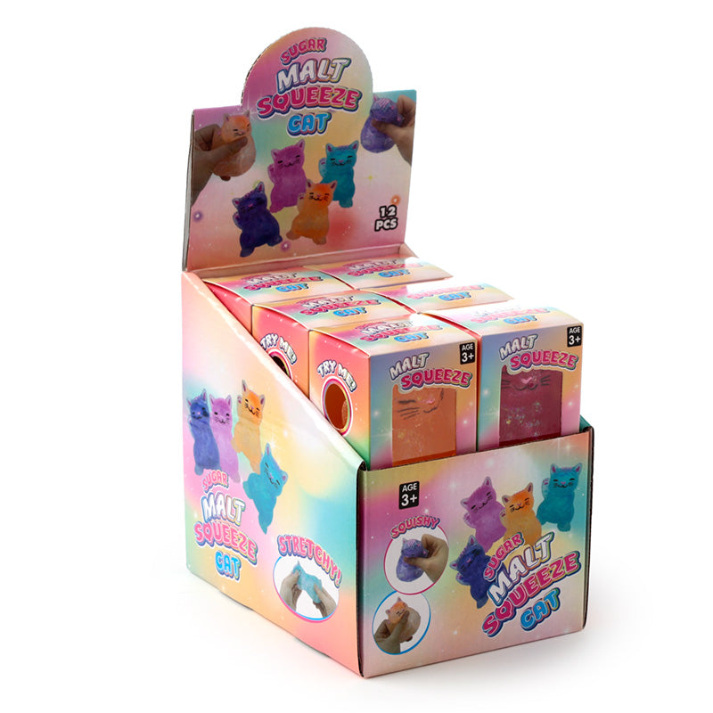 Maltose Glitter Stress Toy - Cat
