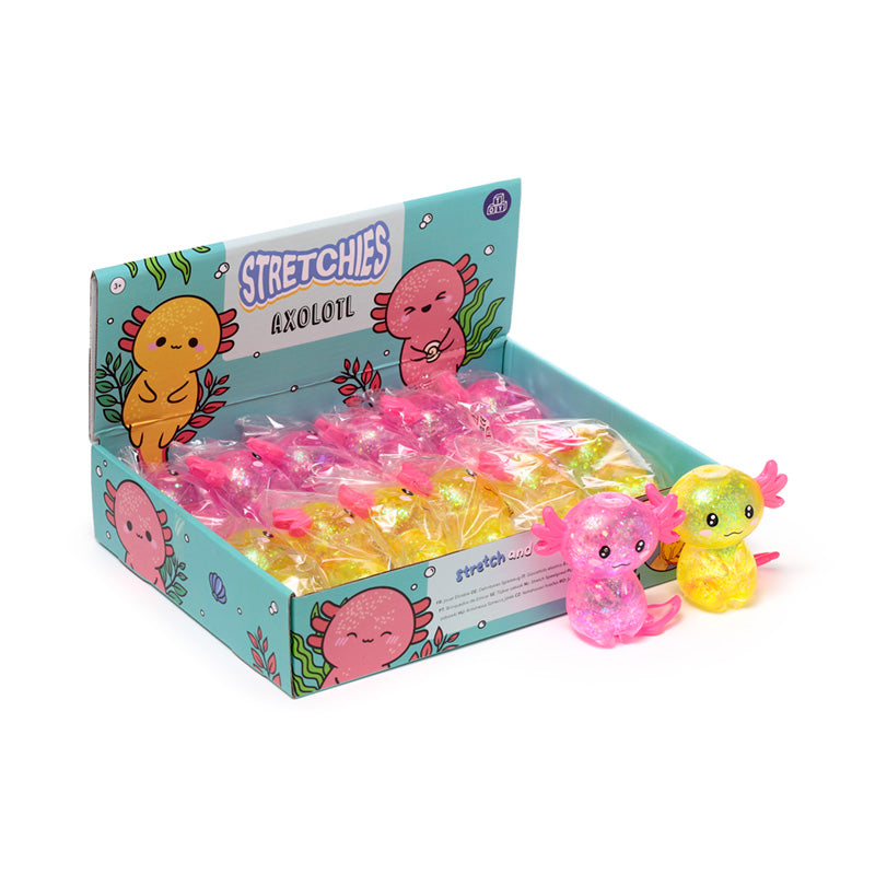 Maltose Squeezy Glitter Axolotl Stress Toy