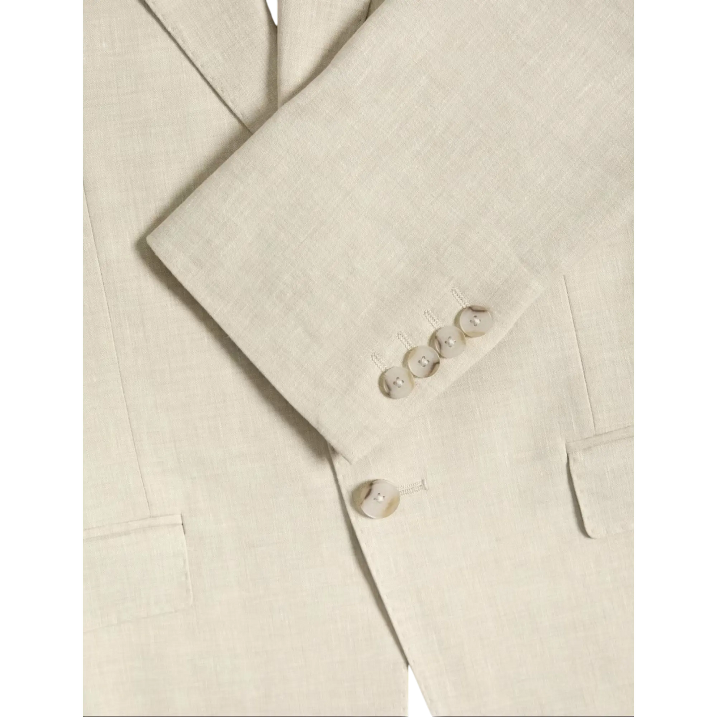 Tailored Fit Italian Performance Linen Blend Suit Jacket