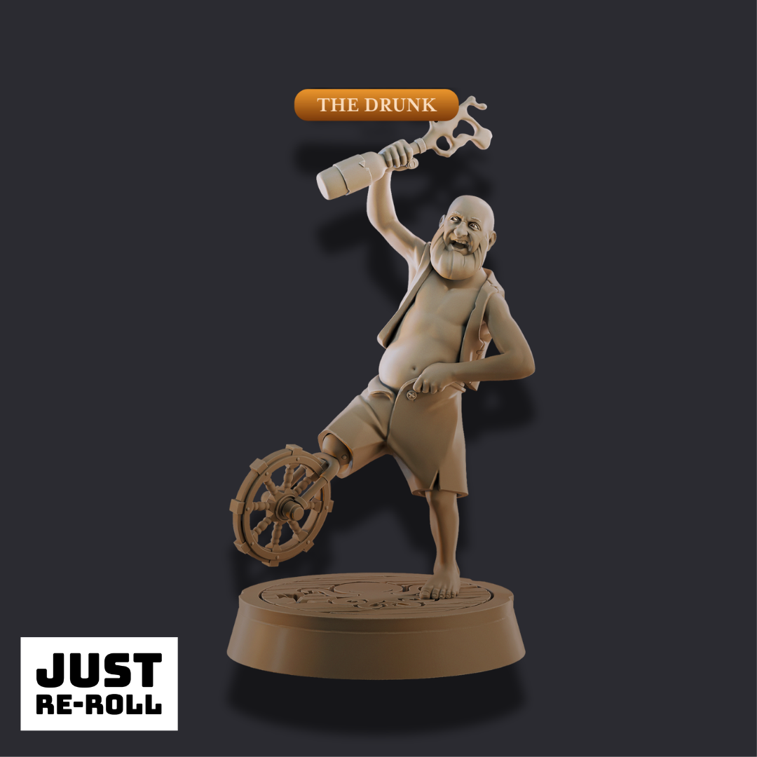 The Drunk Pirate – 3D Printed Tabletop Miniature