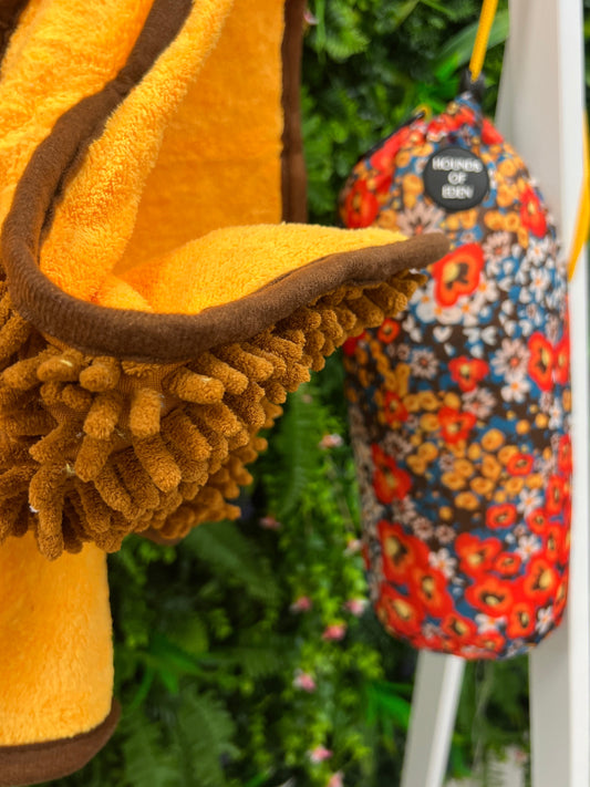 Retro Bloom Dog Towel