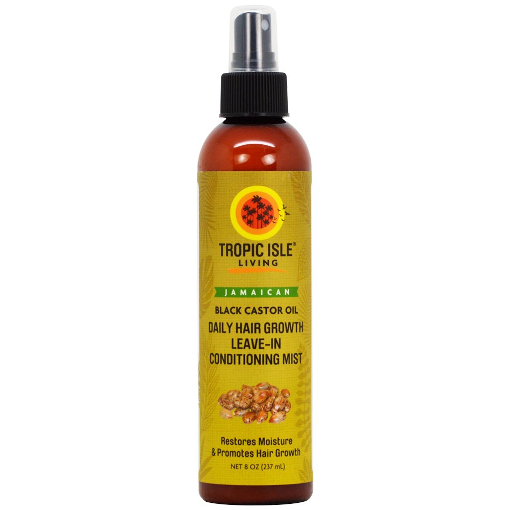 Tropic Isle Living Jamaican Black Castor Oil Hair Gro Leave-In Mist for Hair Growth & Strengthening - 237ml/8.01 oz