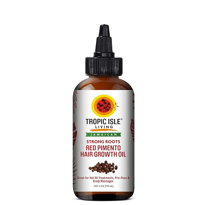 Tropic Isle Living Jamaican Black Castor Oil - Red Pimento Hair Growth & Scalp Oil for All Hair Types 118ml/3.99 oz