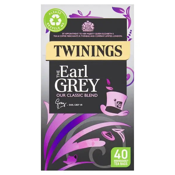 Twinings Earl Grey 40 Tea Bags 100g (Case of 4)