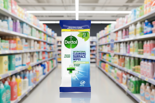5 x Dettol Antibacterial Cleansing Surface Wipes 72 Large Wipes