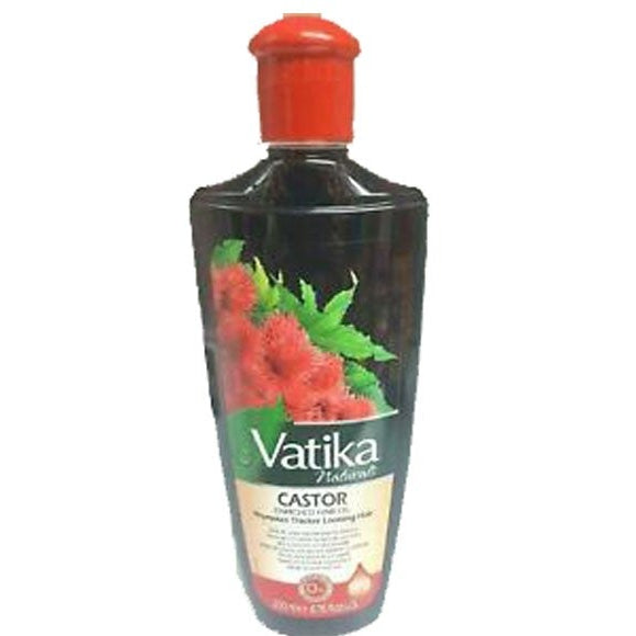 Vatika Castor Enriched Hair Oil for Stronger, Longer Hair - 200ml/6.76 oz