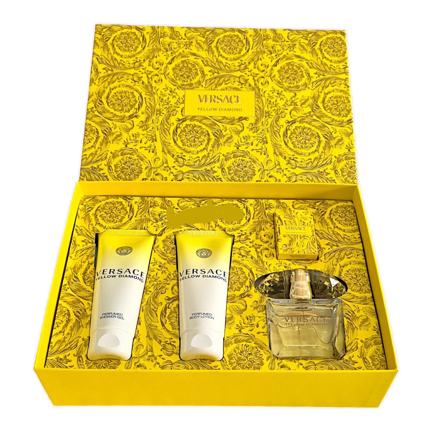 Versace Yellow Diamond Gift Set 90ml EDT + 100ml Body Lotion + 100ml Shower Gel Women's Fragrance