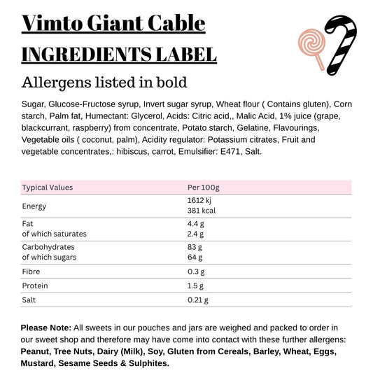 Vimto Giant Cable