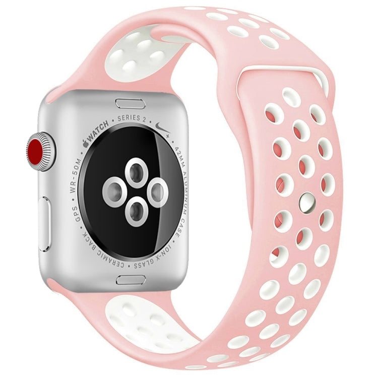 For Apple Watch Series 10 42mm / 9&8&7 41mm / SE 3&SE 2&6&SE&5&4 40mm / 3&2&1 38mm Fashionable Classical Silicone Sport Watch Band(Grey White), WA1230A, WA1230B, WA1230BG, WA1230BH, WA1230BL, WA1230BM, WA1230BR, WA1230BY, WA1230C, WA1230D, WA1230DW