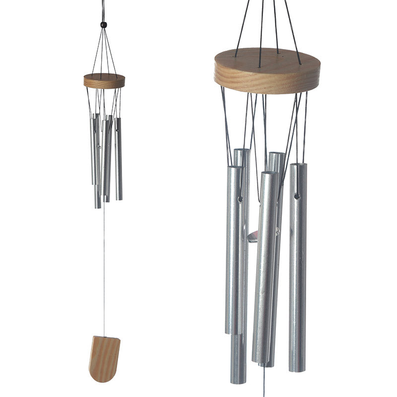 Wooden Wind Chime with Metal Tubes 37cm