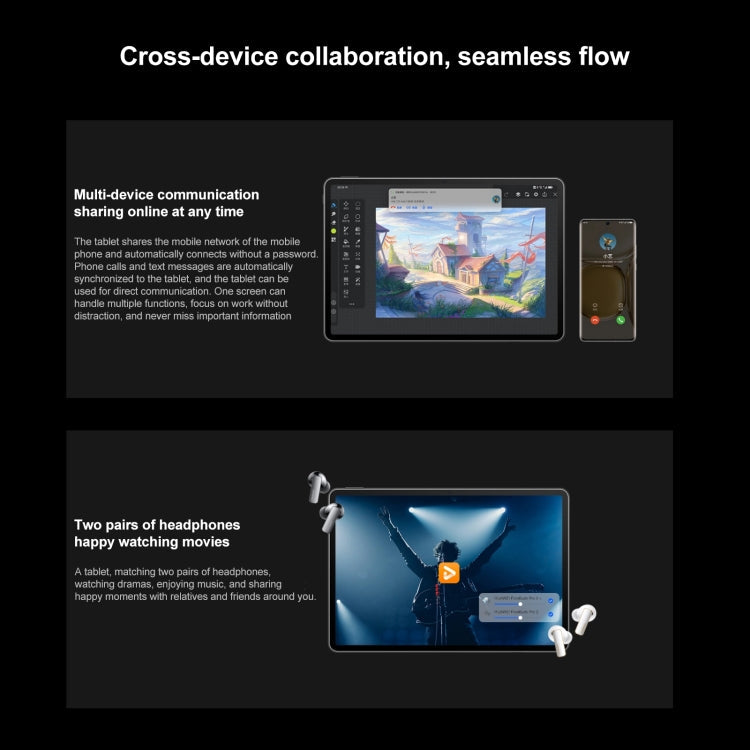 HUAWEI MatePad Air 11.5 inch WIFI DBY2-W00 8GB+256GB, HarmonyOS 3.1 Qualcomm Snapdragon 888 Octa Core, Support Dual WiFi / BT / GPS, Not Support Google Play(Black)