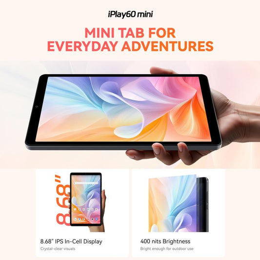 ALLDOCUBE iPlay 60 mini 4G LTE Tablet PC, 4GB+64GB, 8.68 inch Android 15 Unisoc T606 Octa Core Support Dual SIM (Grey)