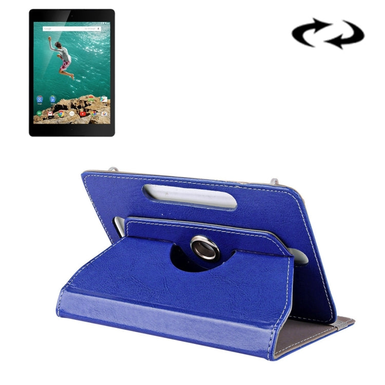 9 inch Tablets Leather Case Crazy Horse Texture 360 Degrees Rotation Protective Case Shell with Holder for ONDA V891w, Ramos i9s Pro & Win8, Colorfly i898W & i898A, 9 inch Blue, 9 inch Purple, 9 inch White, 9 inch Black, 9 inch Orange, 9 inch Red