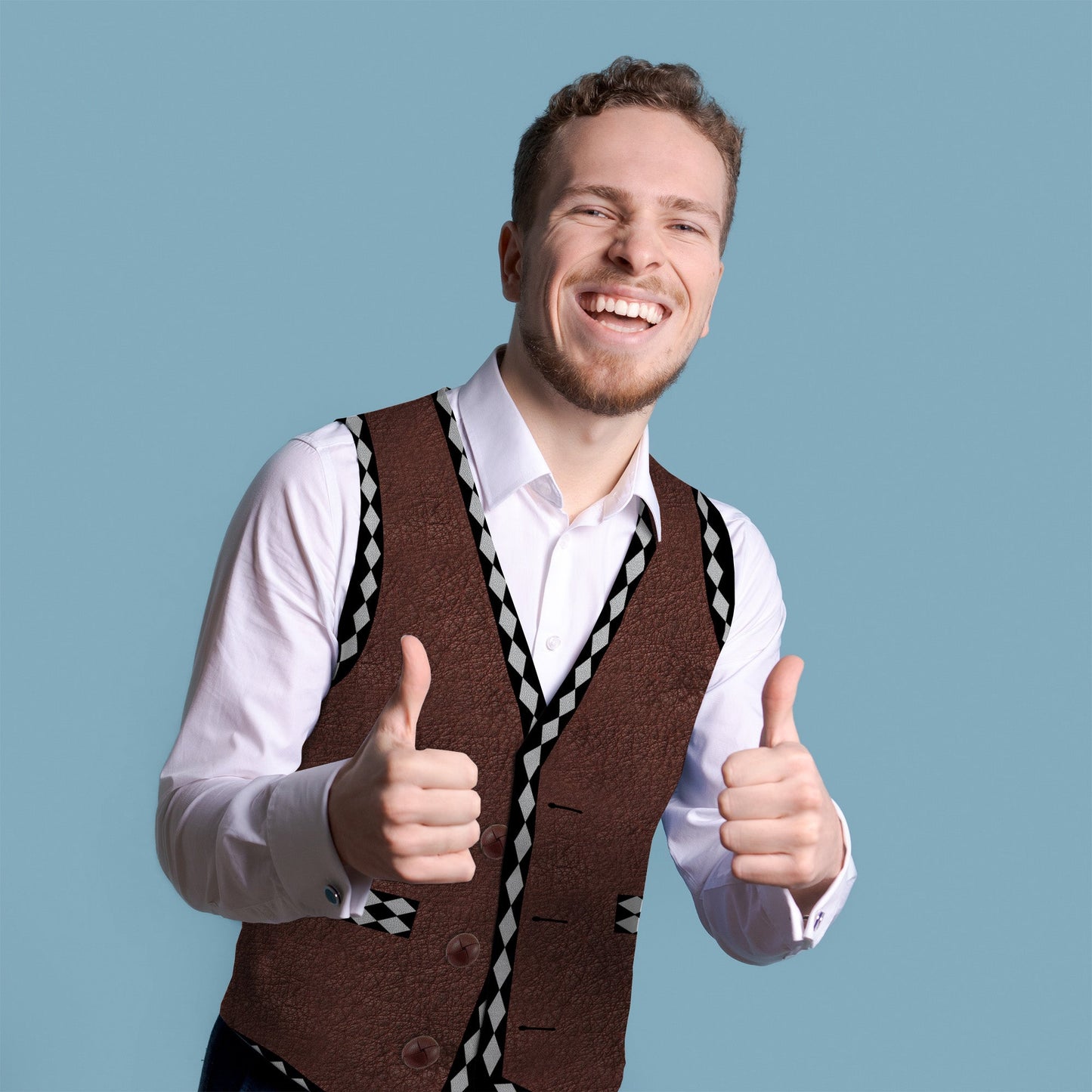 Warriors Biker - Novelty Costume Fancy Dress Waistcoat ( 4 sizes available )