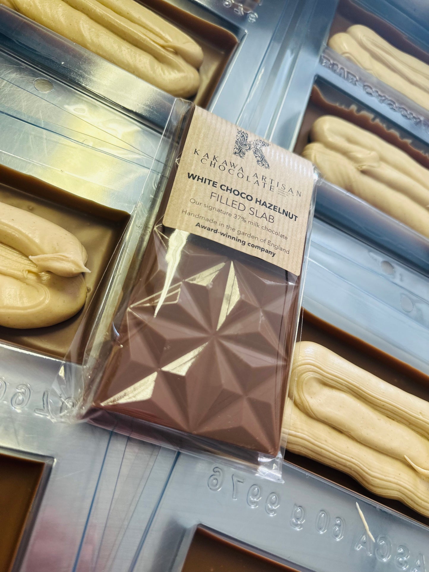 White Choco Hazelnut Filled Slab