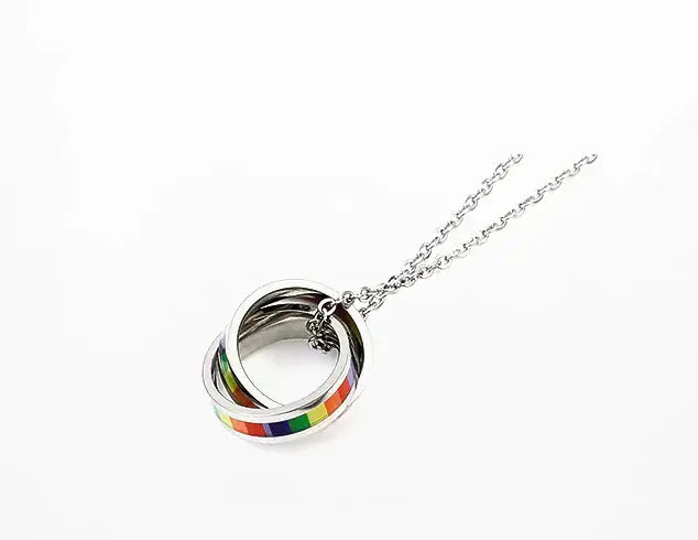 Pride Rainbow Necklace – Titanium Steel
