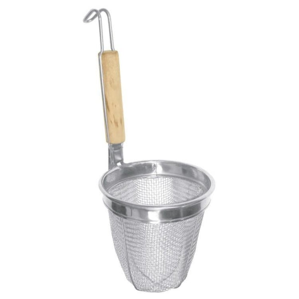 Wood Handle Round Noodle Skimmer