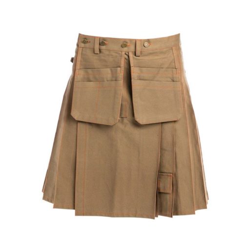 Men Work modern Utility Kilt With Multi Storage Pockets