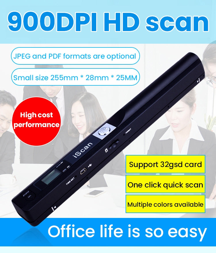 iScan01 Mobile Document Handheld Scanner with LED Display, A4 Contact Image Sensor, iScan01 Black, iScan01 Green, iScan01 Blue, iScan01 Red, iScan01 Silver