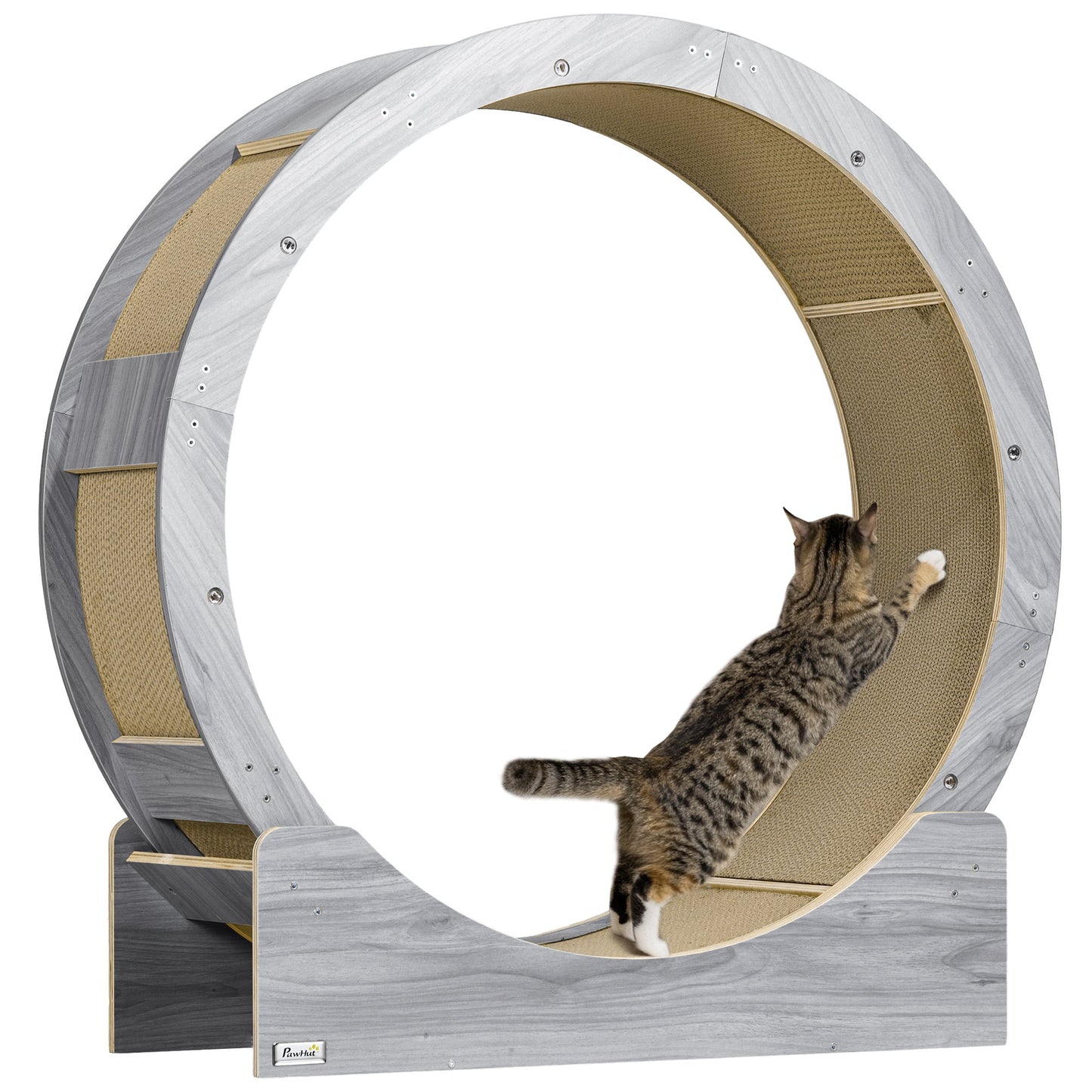 PawHut Cat Wheel with Brake, Scratching Pads