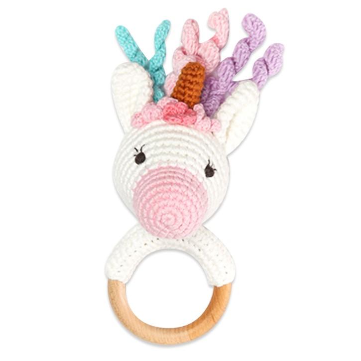 imajo banbe crochet ring rattle unicorn