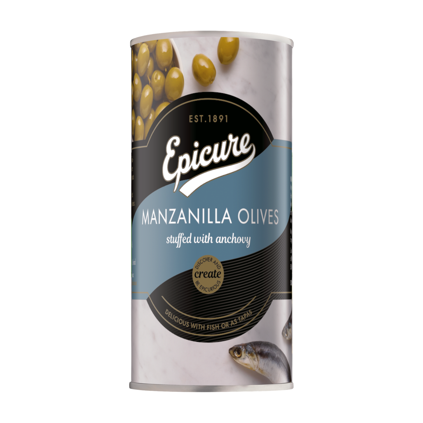Epicure Manzanilla Olives Stuffed with Anchovy (350g)