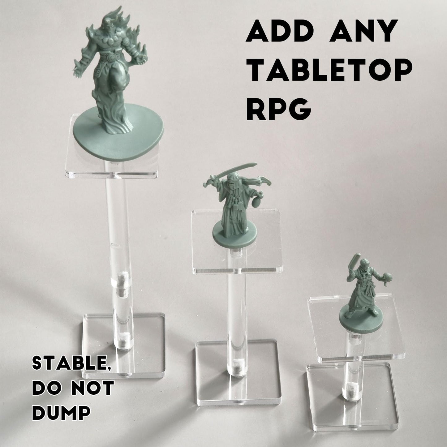 AAiphuwew 6pcs Combat Risers for Flying Miniatures – Adjustable Height Platforms