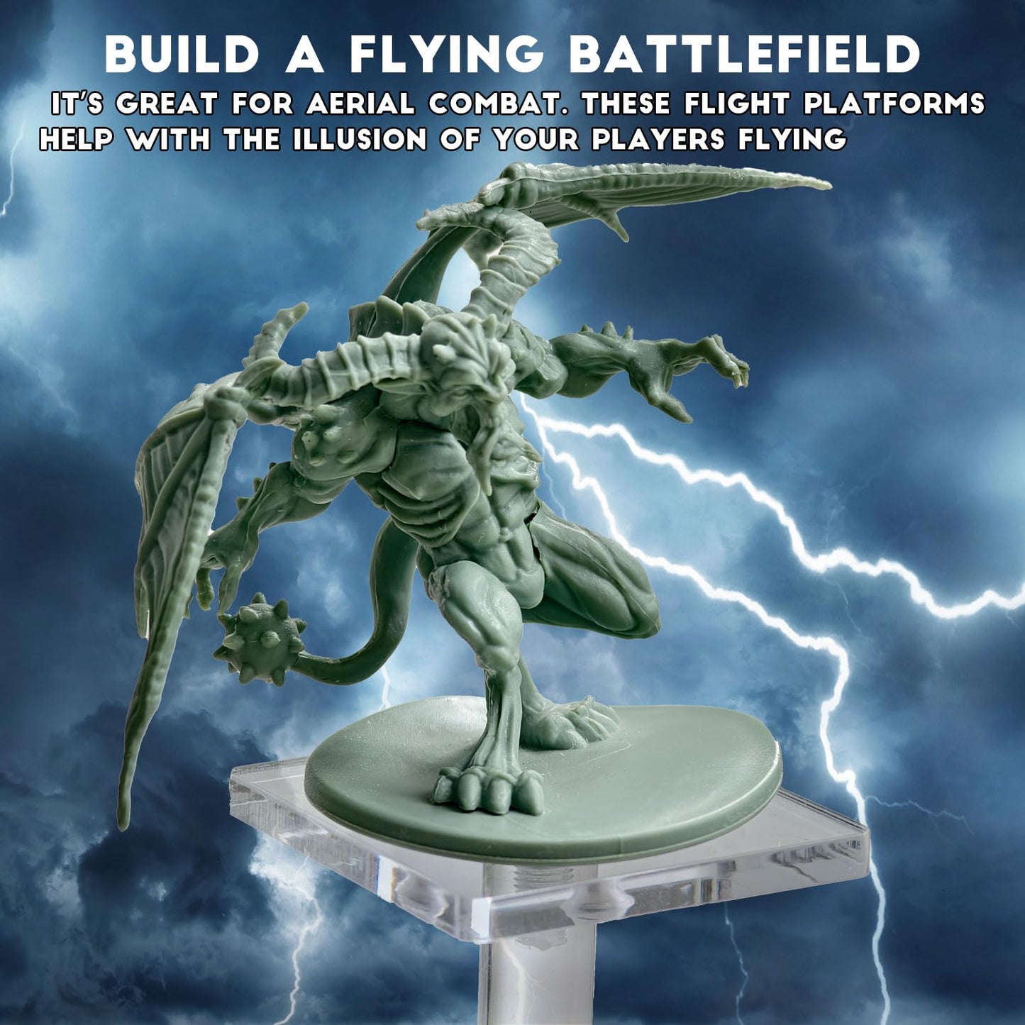 AAiphuwew 3pcs Combat Risers for Flying Miniatures – Adjustable Height Tabletop Riser Set