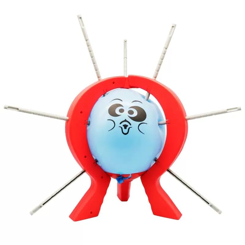 AALFA Balloon Blast Party Game Set – Family Tabletop Fun with 10 Balloons, 9 Sticks, Dice, Stand, Red Frame