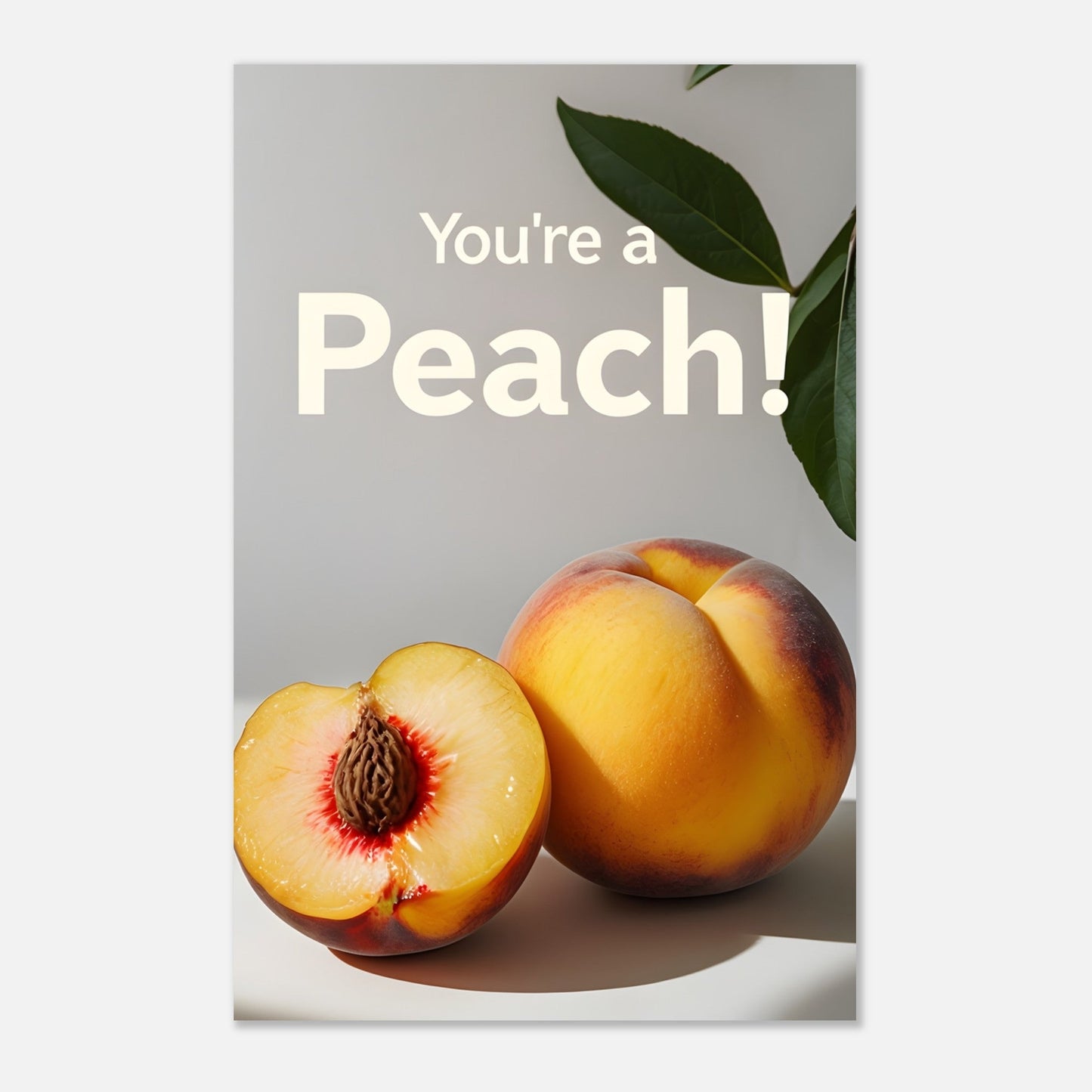 Peach Wall Art – Kitchen Fruit Print
