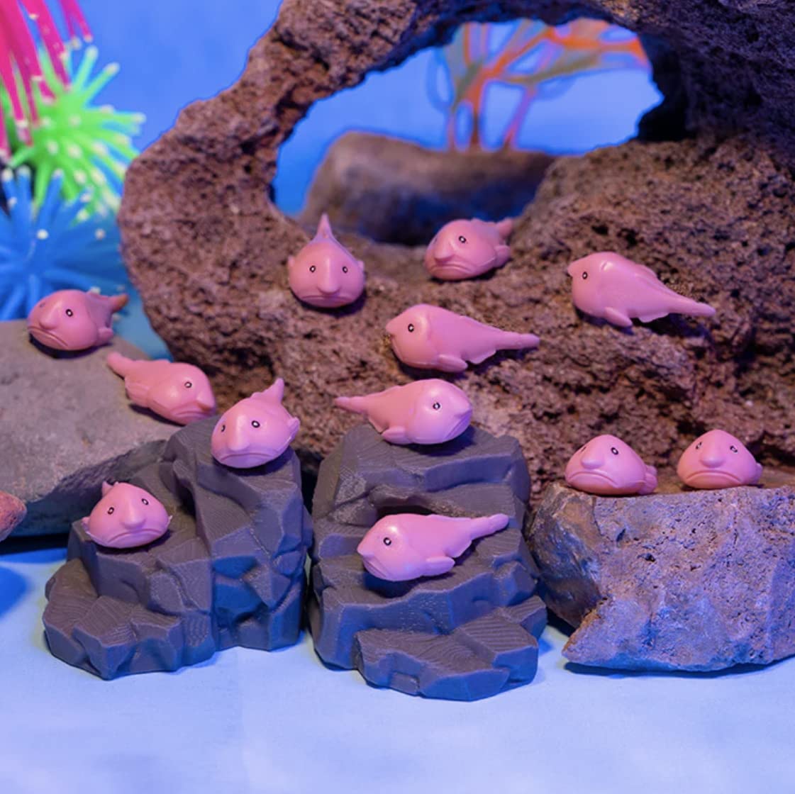 Accoutrements Archie McPhee Itty Bitty Blobfish 12 Pack – Soft Vinyl Figures