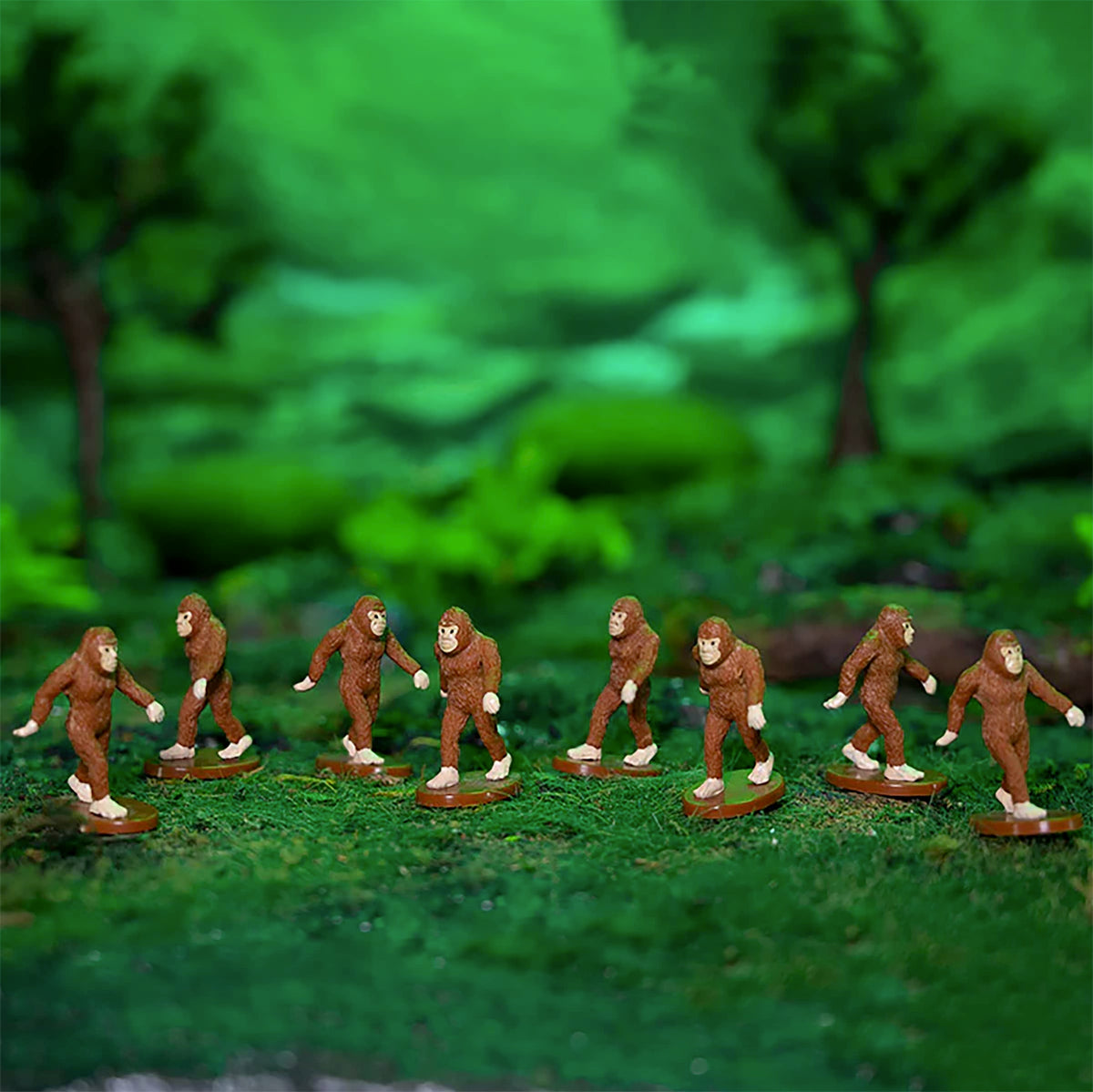 Accoutrements Archie McPhee Itty Bitty Bigfoot 8 Pack – Miniature Vinyl Figures for Plants & Decor