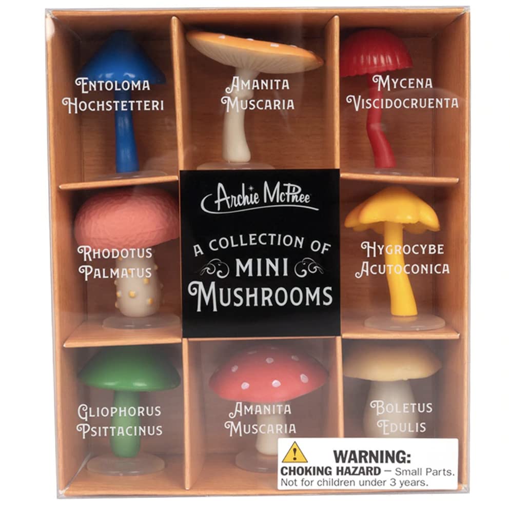 Accoutrements Mcphee: Collection of Eight Soft Vinyl Mini Magical Mushrooms