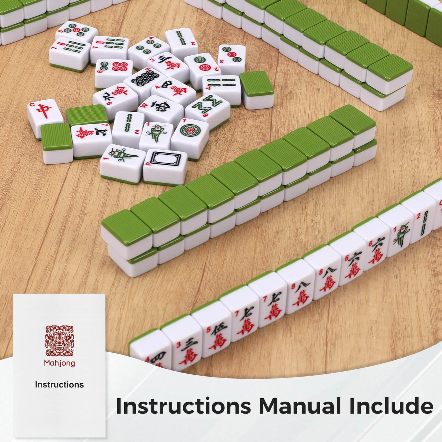 Aceshmir Mahjong Tile Set – 146-Piece Chinese Mahjong Tiles with Elegant Storage Case | Easy to Carry