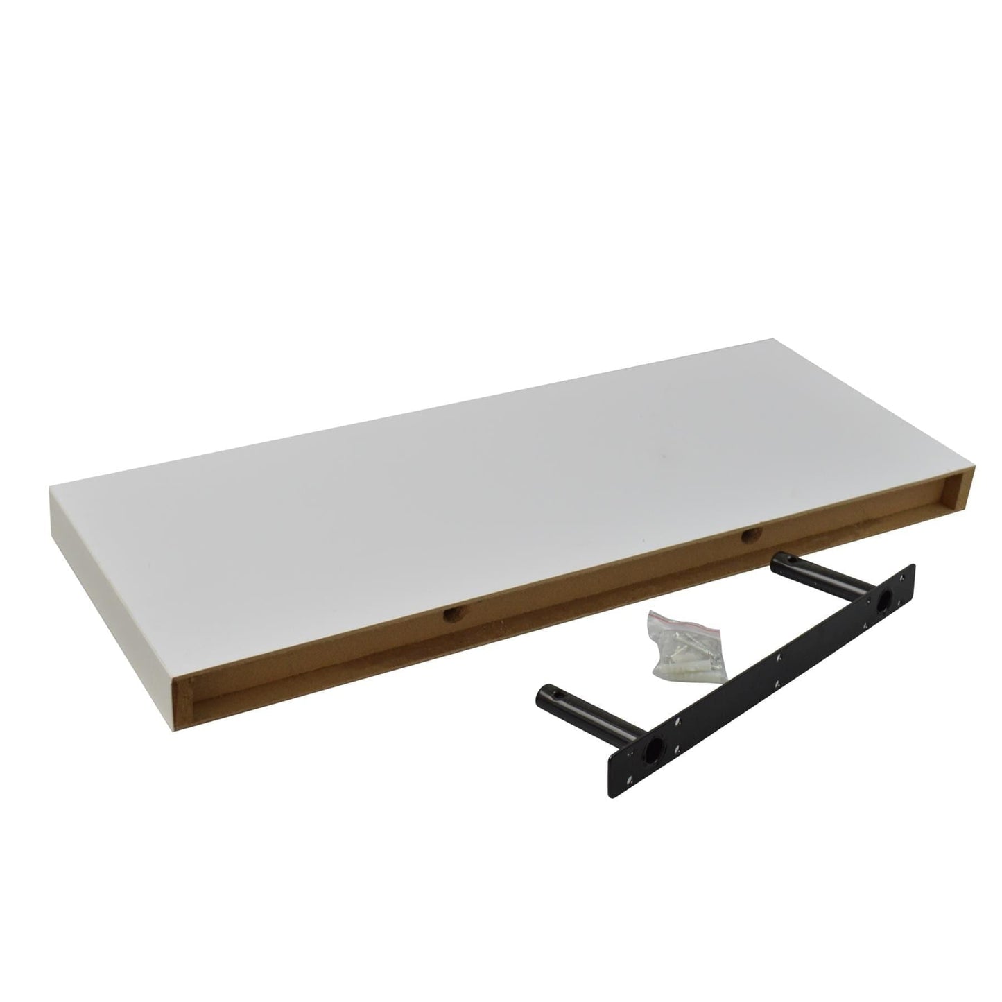 60cm White Modern Floating Shelf