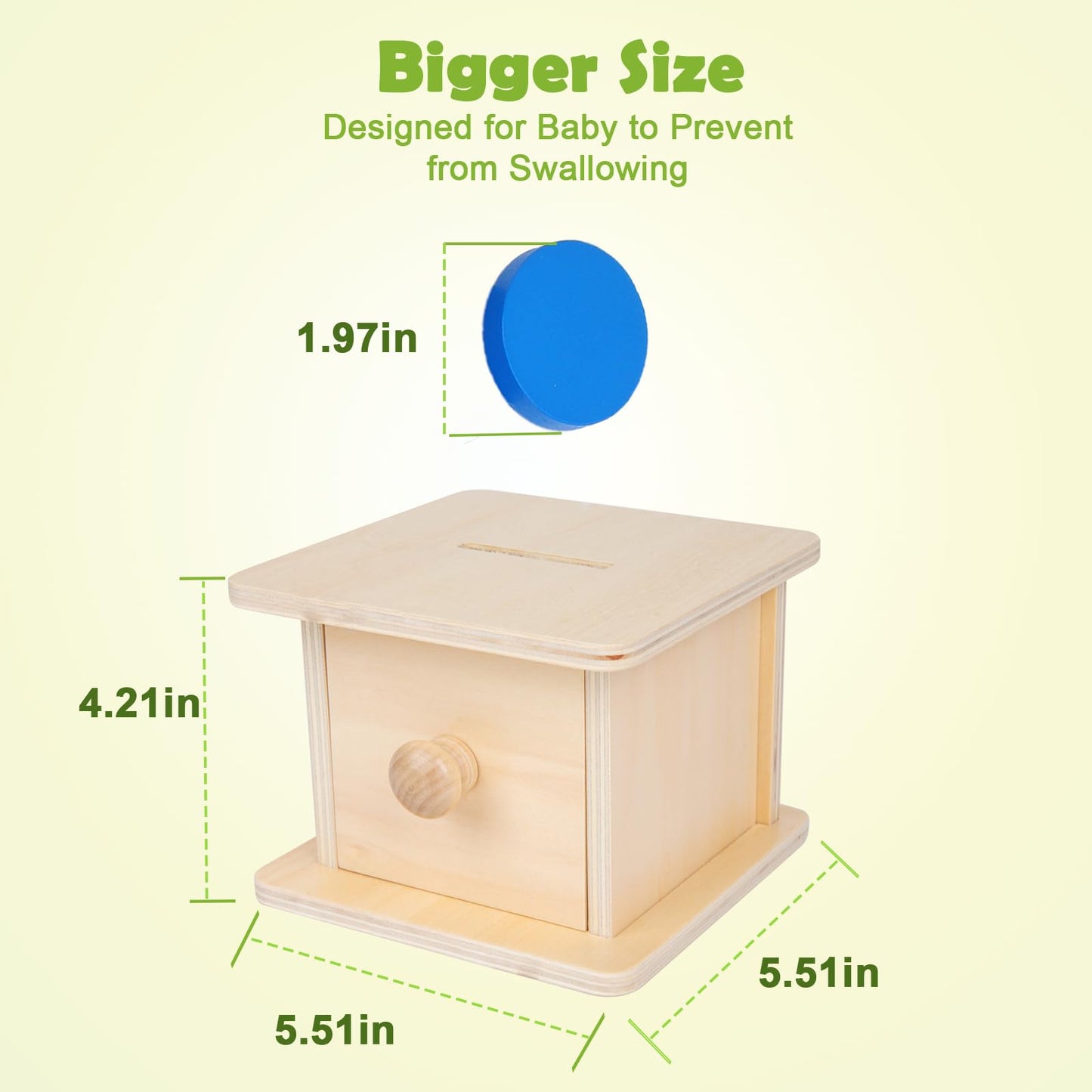 Adena Montessori Infant Coin Box – Montessori Toy for 6-12 Months and Toddlers