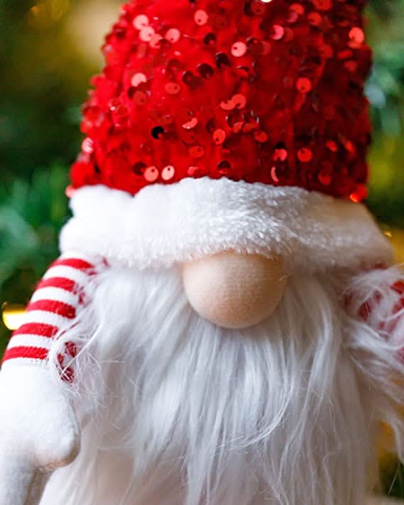 Red Seated Christmas Glam Gonk Sparkle Furry