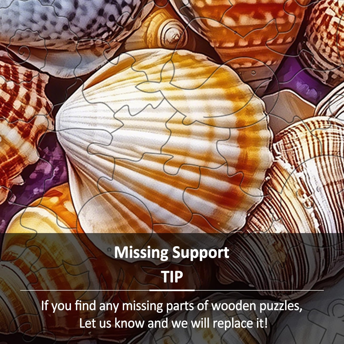 Aeekdook Wooden Puzzles for Adults – Colorful Seashell Round Puzzle (200 Pieces)