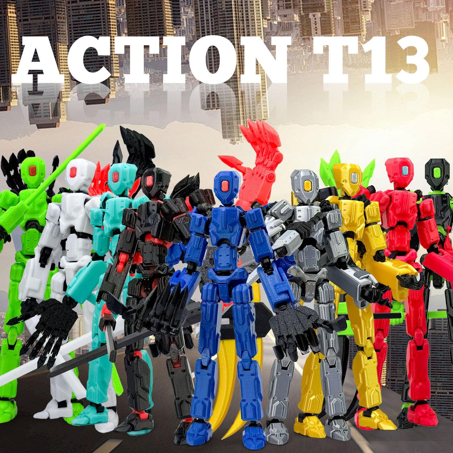 Aesinos T13 Assembly Completed Action Figure – 8-Inch Multi-Jointed Robot Collectible