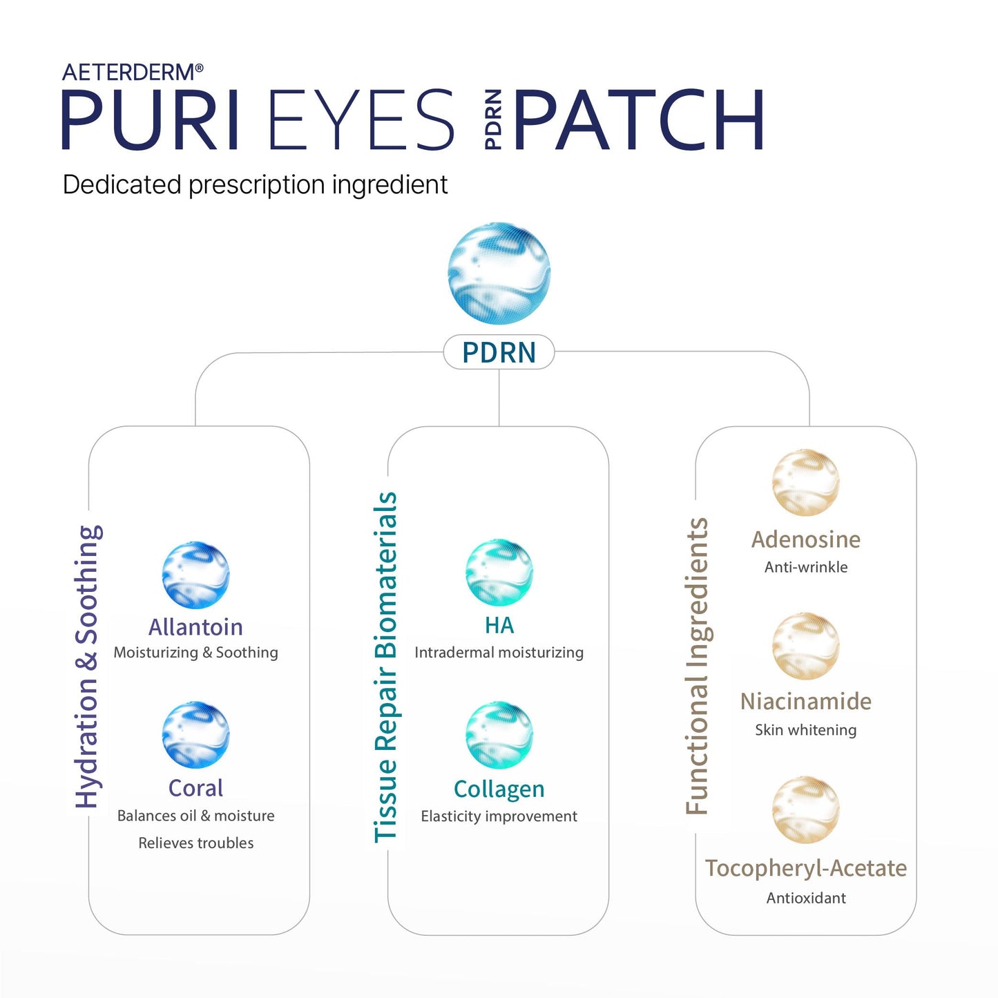 AETERDERM PURI EYES PDRN PATCH – Whitening & Anti-Wrinkle Eye Patch
